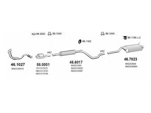 ASSO ART2287 išmetimo sistema 
 Išmetimo sistema -> Išmetimo sistema, visa