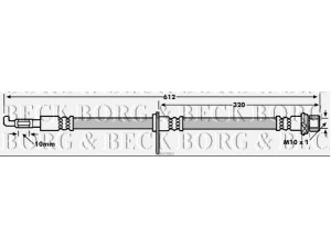 BORG & BECK BBH7882 stabdžių žarnelė 
 Stabdžių sistema -> Stabdžių žarnelės
90947-02C77