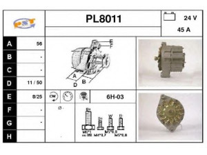 SNRA PL8011 kintamosios srovės generatorius
0051548202, 5001679