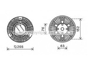 AVA QUALITY COOLING MNC067 sankaba, radiatoriaus ventiliatorius 
 Aušinimo sistema -> Radiatoriaus ventiliatorius
51066300067