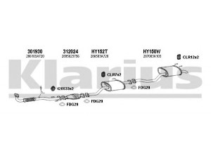 KLARIUS 450124U išmetimo sistema 
 Išmetimo sistema -> Išmetimo sistema, visa