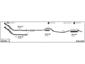 IMASAF 525000295 išmetimo sistema 
 Išmetimo sistema -> Išmetimo sistema, visa