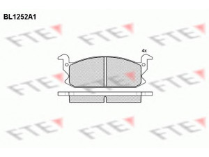 FTE BL1252A1 stabdžių trinkelių rinkinys, diskinis stabdys 
 Techninės priežiūros dalys -> Papildomas remontas
04491-87700, 04491-87702, 04491-87716