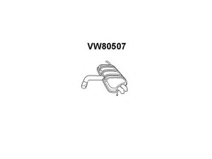VENEPORTE VW80507 galinis duslintuvas 
 Išmetimo sistema -> Duslintuvas
1K6253609L