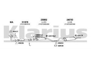 KLARIUS 490045E išmetimo sistema 
 Išmetimo sistema -> Išmetimo sistema, visa