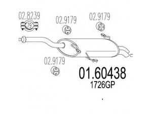 MTS 01.60438 galinis duslintuvas 
 Išmetimo sistema -> Duslintuvas
1726GP