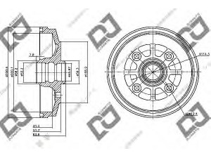 DJ PARTS BR1095 stabdžių būgnas 
 Stabdžių sistema -> Būgninis stabdys -> Stabdžių būgnas
G03026251B, G03026251C, G03026251D