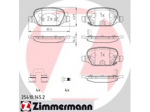 ZIMMERMANN 25410.145.2 stabdžių trinkelių rinkinys, diskinis stabdys 
 Techninės priežiūros dalys -> Papildomas remontas
68088919AA, 773 66 388