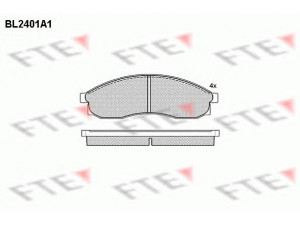 FTE BL2401A1 stabdžių trinkelių rinkinys, diskinis stabdys 
 Techninės priežiūros dalys -> Papildomas remontas
41060-89E92