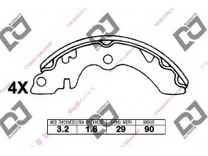 DJ PARTS BS1385 stabdžių trinkelių komplektas 
 Techninės priežiūros dalys -> Papildomas remontas
52210-60020, 5221060020, 54710-73070