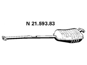 EBERSPÄCHER 21.593.83 galinis duslintuvas 
 Išmetimo sistema -> Duslintuvas
18 10 2 244 301, 18 10 2 244 886