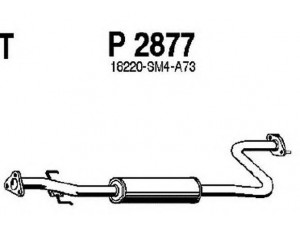 FENNO P2877 vidurinis duslintuvas 
 Išmetimo sistema -> Duslintuvas
18220-SM4A71, 18220-SM4A73, 18220-SM4X33
