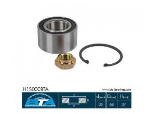 BTA H1S000BTA rato guolio komplektas 
 Ašies montavimas/vairavimo mechanizmas/ratai -> Rato stebulė/montavimas -> Rato guolis
6U0498003