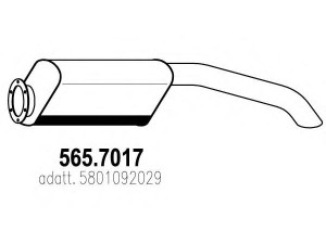 ASSO 565.7017 vidurinis / galinis duslintuvas
5801092029