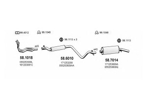 ASSO ART2643 išmetimo sistema 
 Išmetimo sistema -> Išmetimo sistema, visa