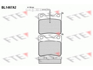 FTE BL1467A2 stabdžių trinkelių rinkinys, diskinis stabdys 
 Techninės priežiūros dalys -> Papildomas remontas
002 420 48 20, 003 420 00 20, 638 423 01 10