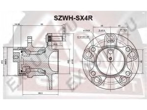 ASVA SZWH-SX4R rato stebulė 
 Ašies montavimas/vairavimo mechanizmas/ratai -> Rato stebulė/montavimas -> Rato stebulė
43402-80J00