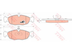 TRW GDB1040 stabdžių trinkelių rinkinys, diskinis stabdys 
 Techninės priežiūros dalys -> Papildomas remontas
1605087, 1605455, 1605810, 1605824