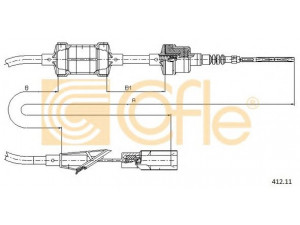 COFLE 412.11 sankabos trosas 
 Dviratė transporto priemonės -> Kabeliai ir tachometro velenaai -> Sankabos trosas
46451736, 46461939, 46469621, 7780036