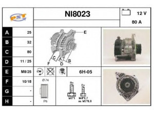 SNRA NI8023 kintamosios srovės generatorius 
 Elektros įranga -> Kint. sr. generatorius/dalys -> Kintamosios srovės generatorius
2310072J00, 2310072J10