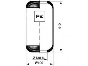 PE Automotive 084.077-70A dėklas, pneumatinė pakaba
099459166, 9945 9166, 000 328 00 01