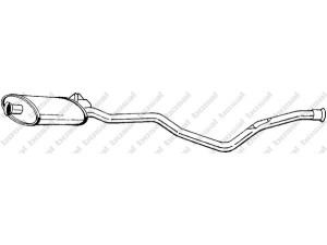BOSAL 285-037 vidurinis duslintuvas 
 Išmetimo sistema -> Duslintuvas
1717.14
