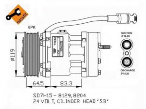NRF 32751G kompresorius, oro kondicionierius 
 Oro kondicionavimas -> Kompresorius/dalys
1387322, 1655301