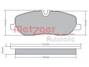 METZGER 1170668 stabdžių trinkelių rinkinys, diskinis stabdys 
 Techninės priežiūros dalys -> Papildomas remontas
LR019618, SFP 500010