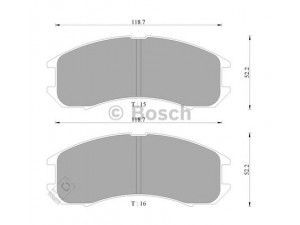 BOSCH 0 986 AB9 024 stabdžių trinkelių rinkinys, diskinis stabdys 
 Techninės priežiūros dalys -> Papildomas remontas
1U0H3328Z, G1YH 33 28Z, G1YH-33-23Z