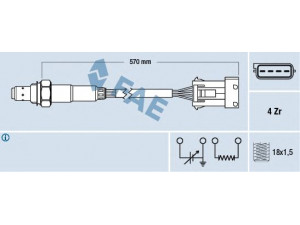 FAE 77340 lambda jutiklis 
 Elektros įranga -> Jutikliai
77 00 105 557, 1275189, 9135664-2