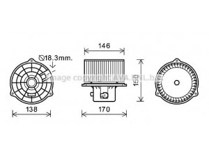 AVA QUALITY COOLING HY8556 elektrovariklis, vidinis pūtiklis 
 Šildymas / vėdinimas -> Orpūtė/dalys
972303A010