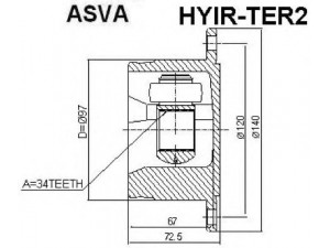 ASVA HYIR-TER2 jungčių komplektas, kardaninis velenas 
 Ratų pavara -> Sujungimai/komplektas
51621-H1000, 51621-H1000