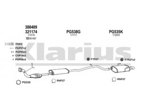 KLARIUS 630507U išmetimo sistema 
 Išmetimo sistema -> Išmetimo sistema, visa
