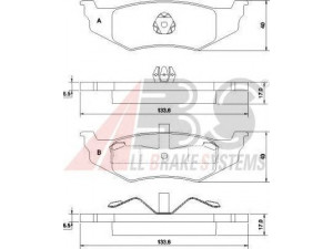 A.B.S. 38782 stabdžių trinkelių rinkinys, diskinis stabdys 
 Techninės priežiūros dalys -> Papildomas remontas
05011631AA, 4509374, 4720644, 4728146