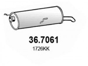 ASSO 36.7061 galinis duslintuvas 
 Išmetimo sistema -> Duslintuvas
1726KK, 1726SL, 1726VA, 1730N5