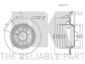 NK 314854 stabdžių diskas 
 Dviratė transporto priemonės -> Stabdžių sistema -> Stabdžių diskai / priedai
272429