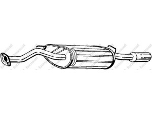 BOSAL 115-329 galinis duslintuvas 
 Išmetimo sistema -> Duslintuvas
GEX-33616, GEX-33651, GEX-33689
