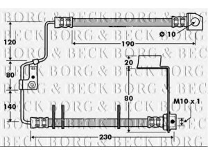 BORG & BECK BBH7410 stabdžių žarnelė 
 Stabdžių sistema -> Stabdžių žarnelės
04860083AB, 04860083AD, 04860083AE