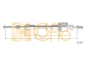 COFLE 11.232 sankabos trosas 
 Dviratė transporto priemonės -> Kabeliai ir tachometro velenaai -> Sankabos trosas
6091956, 6091957, 6139192