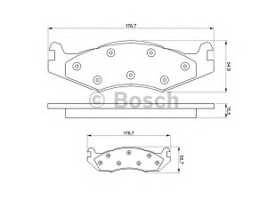 BOSCH 0 986 424 273 stabdžių trinkelių rinkinys, diskinis stabdys 
 Techninės priežiūros dalys -> Papildomas remontas
