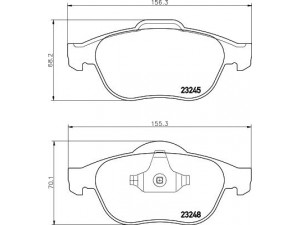 HELLA PAGID 8DB 355 009-111 stabdžių trinkelių rinkinys, diskinis stabdys 
 Techninės priežiūros dalys -> Papildomas remontas
410607716R, 7701206747, 7701207615