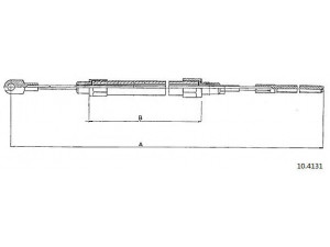 CABOR 10.4131 trosas, stovėjimo stabdys 
 Stabdžių sistema -> Valdymo svirtys/trosai
34411160134