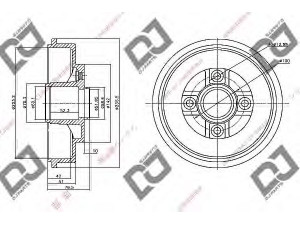 DJ PARTS BR1080 stabdžių būgnas 
 Stabdžių sistema -> Būgninis stabdys -> Stabdžių būgnas
43202-61A10