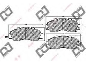DJ PARTS BP1205 stabdžių trinkelių rinkinys, diskinis stabdys 
 Techninės priežiūros dalys -> Papildomas remontas
06450-S0A-J00, 06450-S0K-J11, 06450-S2H-J00
