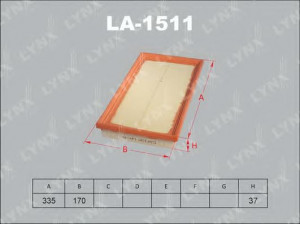LYNXauto LA-1511 oro filtras 
 Filtrai -> Oro filtras
0K2A5-13-Z40, 0K2A5-13-Z40A, 0K2FA-13-320A