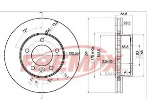 FREMAX BD-2519 stabdžių diskas 
 Stabdžių sistema -> Diskinis stabdys -> Stabdžių diskas
JLM1826, JLM20341