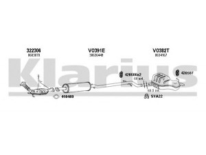 KLARIUS 960343U išmetimo sistema 
 Išmetimo sistema -> Išmetimo sistema, visa