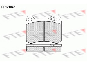 FTE BL1210A2 stabdžių trinkelių rinkinys, diskinis stabdys 
 Techninės priežiūros dalys -> Papildomas remontas
001 420 03 20, 001 420 08 20, 001 420 76 20