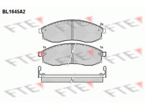 FTE BL1645A2 stabdžių trinkelių rinkinys, diskinis stabdys 
 Techninės priežiūros dalys -> Papildomas remontas
MN 102 617, MR 527 550, 41060-17U90