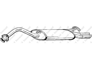 BOSAL 278-147 galinis duslintuvas 
 Išmetimo sistema -> Duslintuvas
4A0 253 609 AC, 4A0 253 609 BE